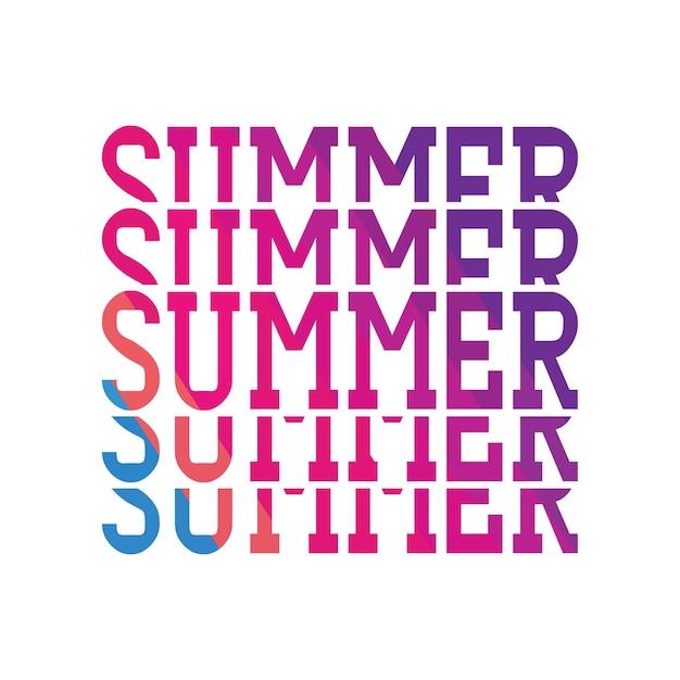 Diseño de camiseta vectorial de tipografía de verano