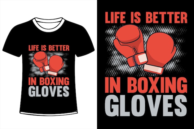 Descarga Vector De Diseño De Camiseta De Esqueleto Con Guantes De Boxeo.