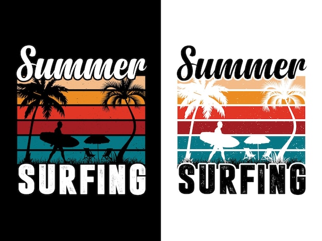 Diseño de camiseta de verano y camping.