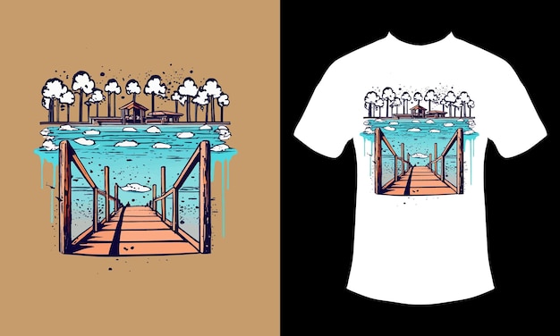 Diseño de camiseta de verano Diseño de camiseta de playa.