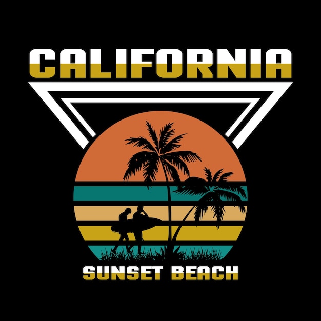 Diseño de camiseta de verano y diseño de camiseta retro vintage.
