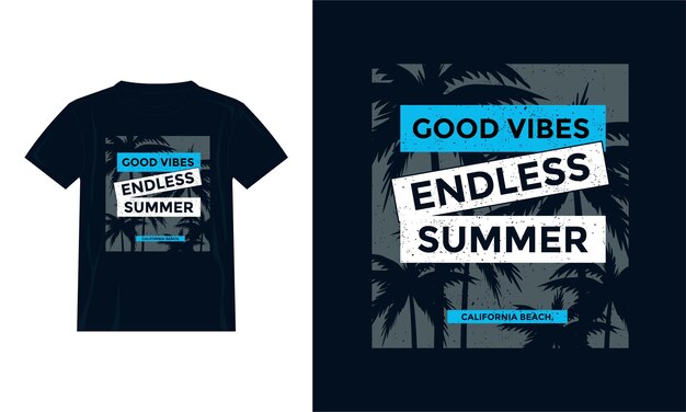 diseño de camiseta de verano sin fin