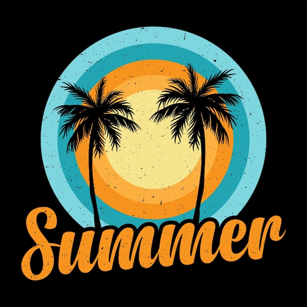 Diseño de camiseta de verano.