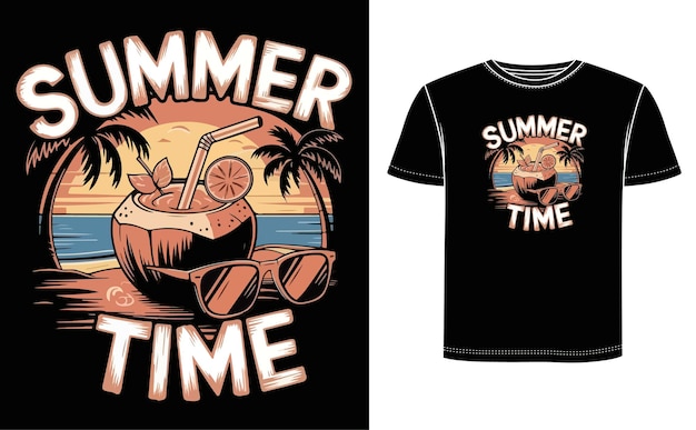 Diseño de camiseta de verano.