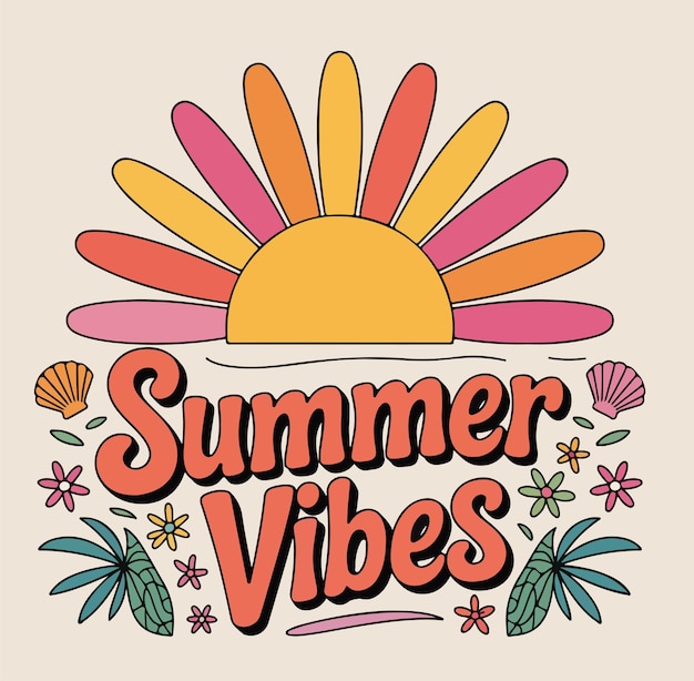 Diseño de camiseta de verano.