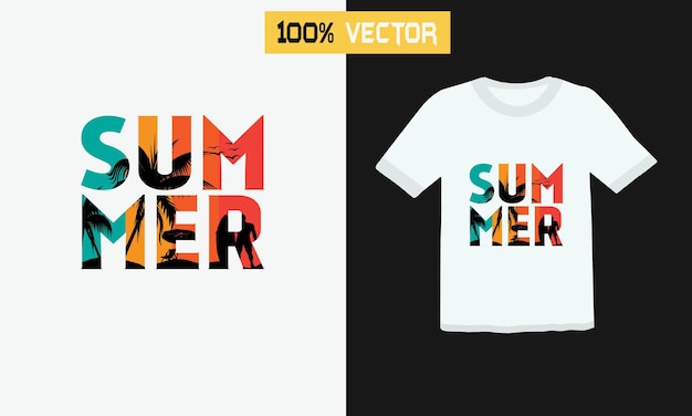 Diseño de camiseta de verano.