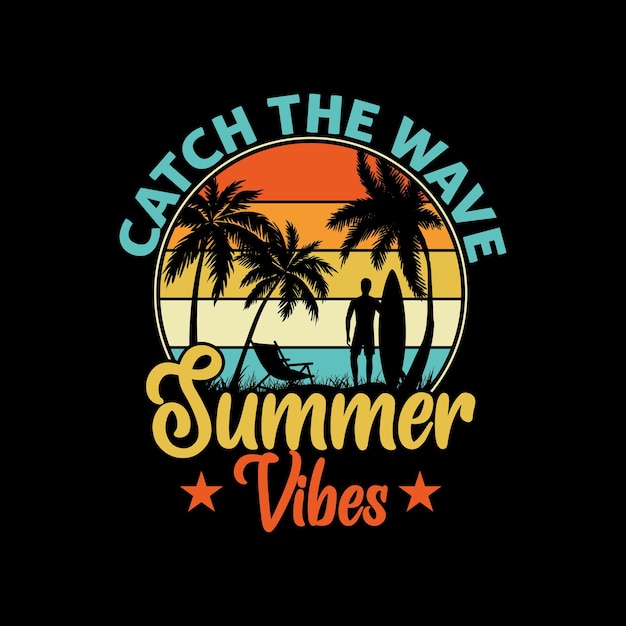 Diseño de camiseta de verano