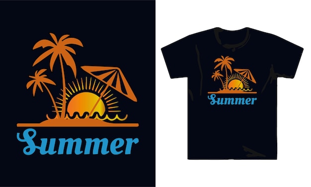 Diseño de camiseta de verano