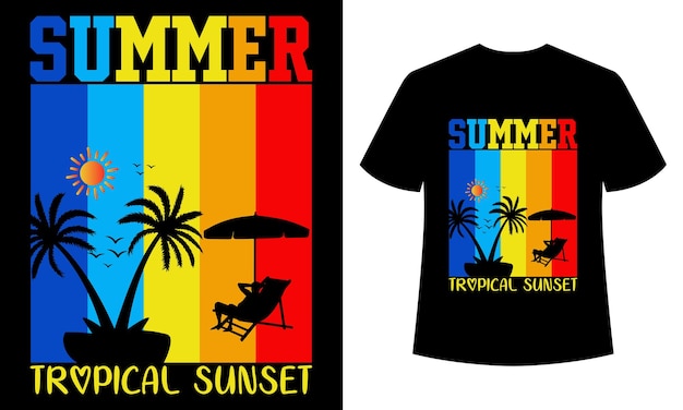 Vector diseño de camiseta de verano