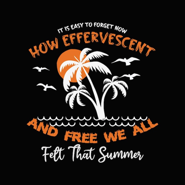 Diseño de camiseta de verano