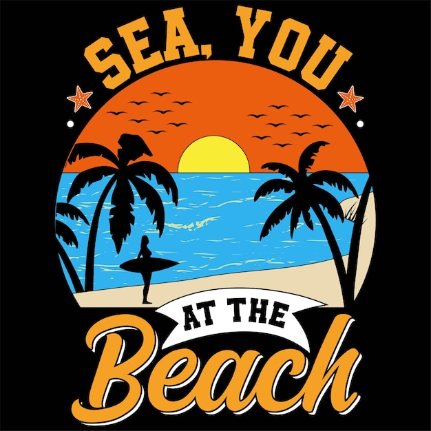 Diseño de camiseta de verano