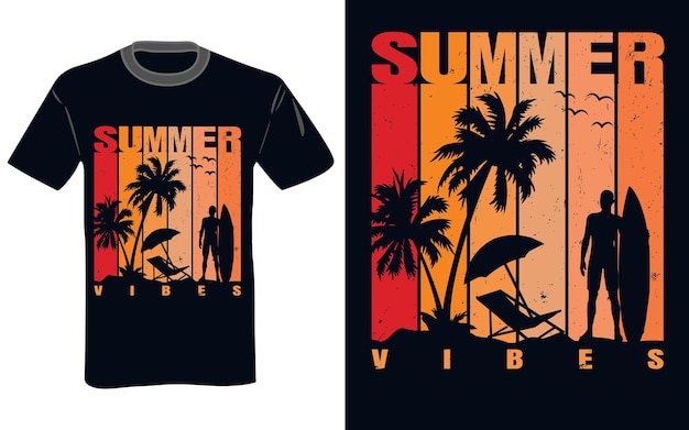 Diseño de camiseta de verano.