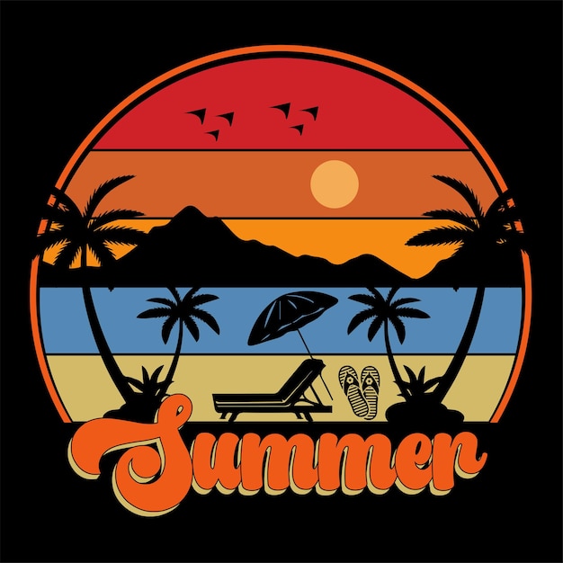 diseño de camiseta de verano