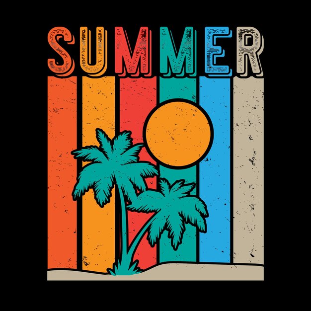 Vector diseño de camiseta de verano