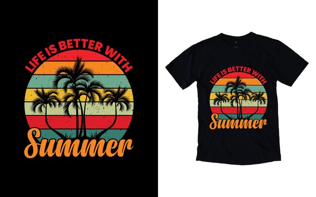 Diseño de camiseta de verano.