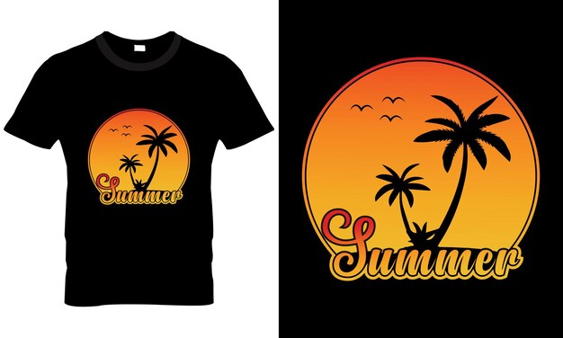 Diseño de camiseta de verano
