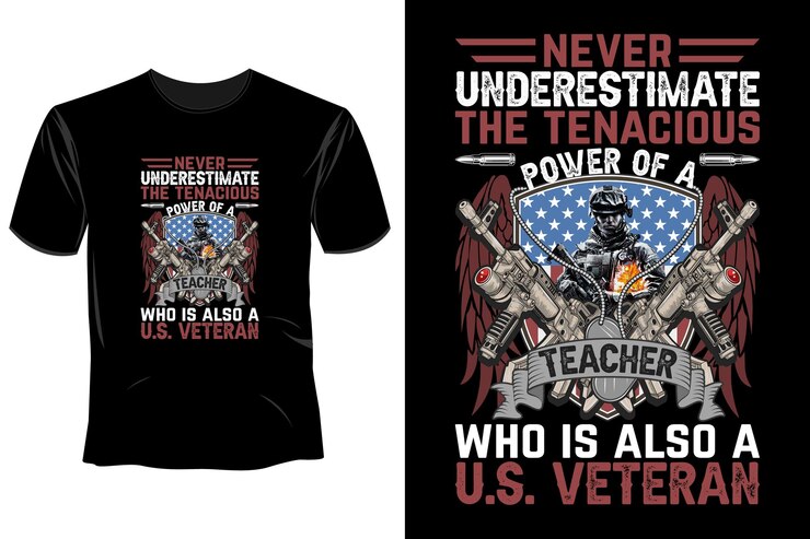 Diseño de camiseta de veterano de EE. UU.