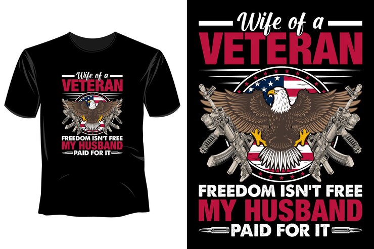Diseño de camiseta de veterano de EE. UU.