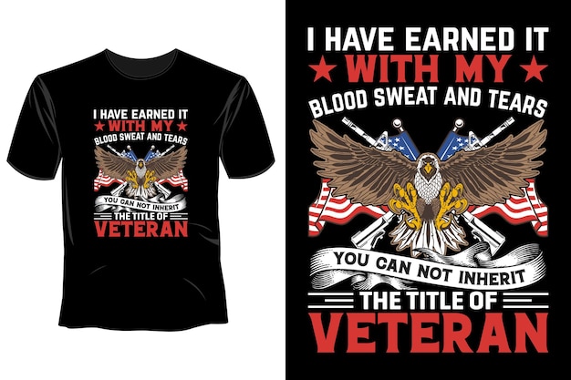 Diseño de camiseta de veterano de EE. UU.