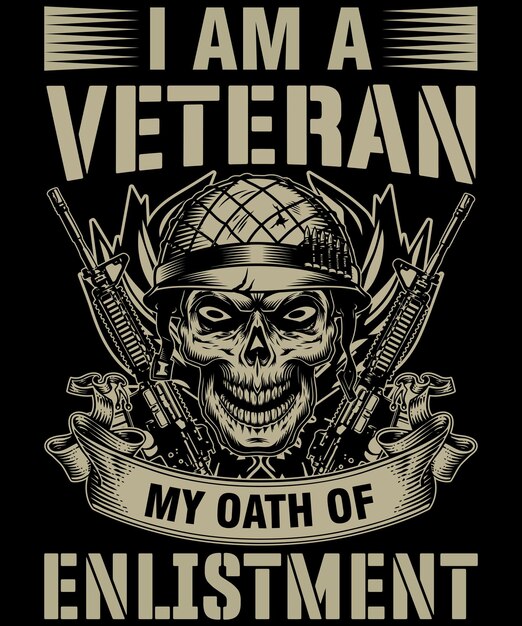 Diseño de camiseta de veterano