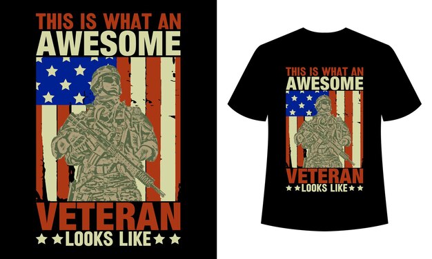Diseño de camiseta veterano