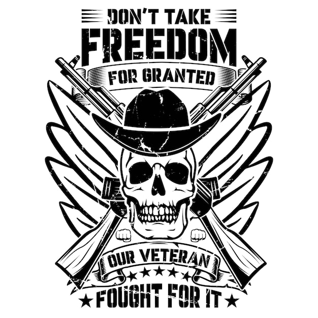 Vector diseño de camiseta de veterano