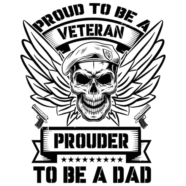 Diseño de camiseta de veterano