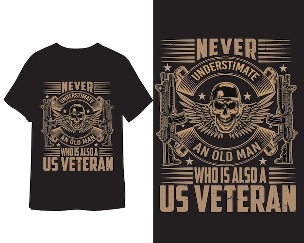 Diseño de camiseta de veterano