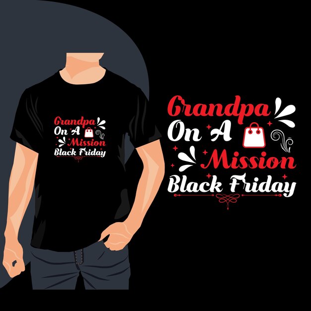 Vector diseño de camiseta de viernes negro de moda