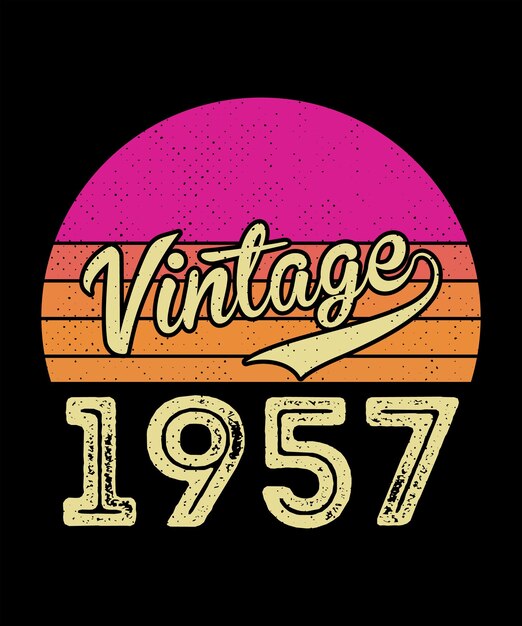 Vector diseño de camiseta vintage 1957