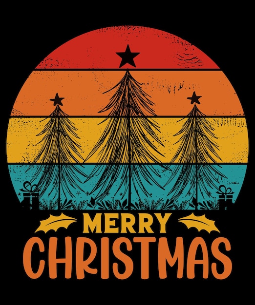 Diseño de camiseta vintage feliz navidad