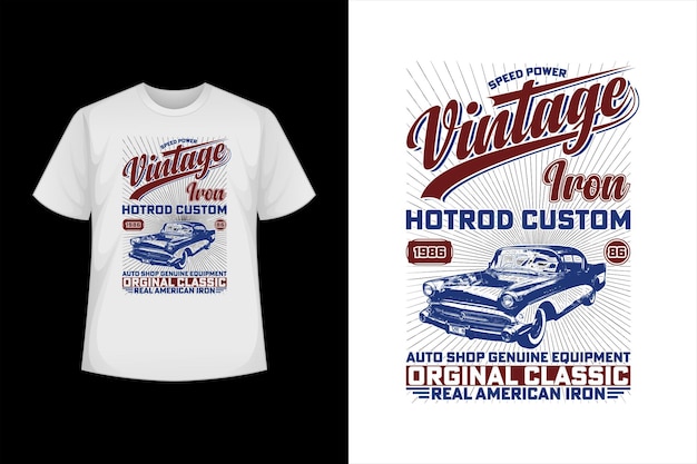 Diseño de camiseta vintage gratis de hotrod