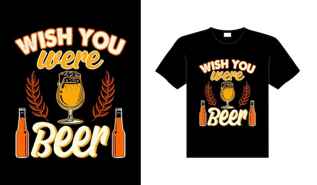 Diseño de camiseta vintage de ilustración de letras vectoriales de tipografía de cerveza para imprimir