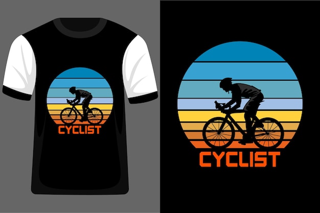 Diseño de camiseta vintage retro ciclista