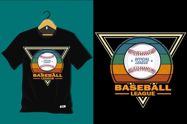 Diseño de camiseta vintage retro de la liga de béisbol