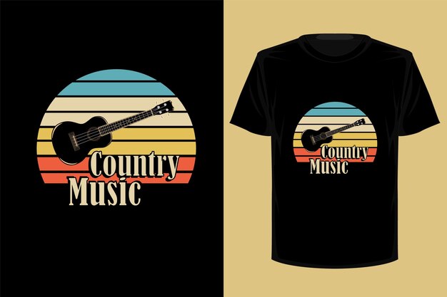 Diseño de camiseta vintage retro de música country