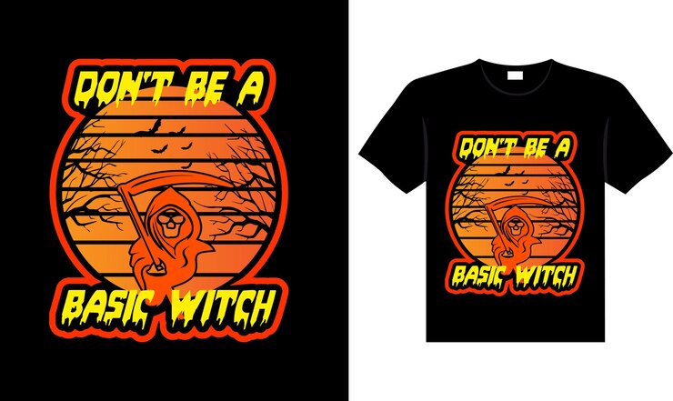 Vector diseño de camiseta vintage de terror de halloween, diseño de tipografía de gráficos vectoriales de plantilla de impresión de miedo