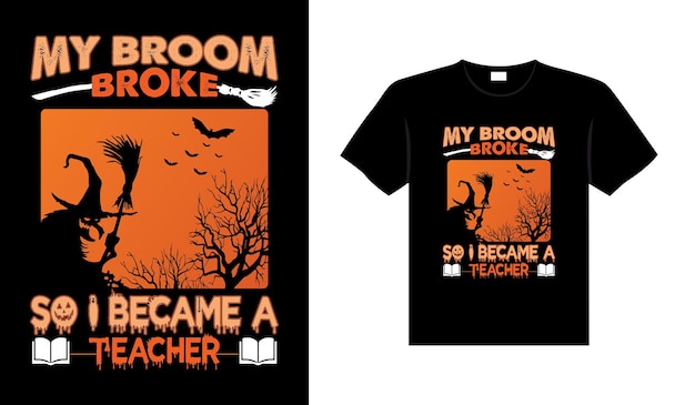 Diseño de camiseta vintage de terror de Halloween, diseño de tipografía de gráficos vectoriales de plantilla de impresión de miedo