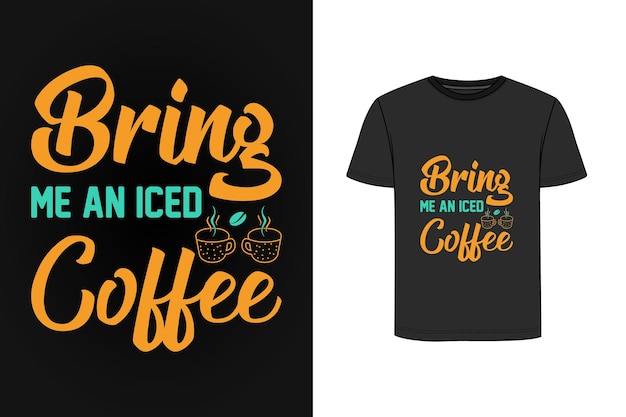 Diseño de camiseta vintage de tipografía de café Vector Premium