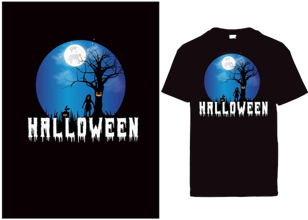 Diseño de camiseta vintage de tipografía de halloween