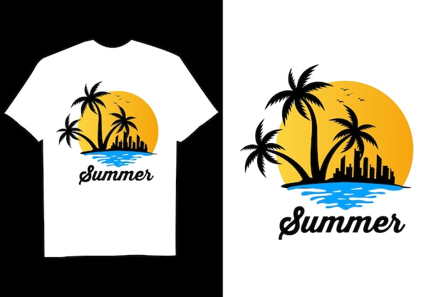 Diseño de camiseta vintage de verano Estilo retro