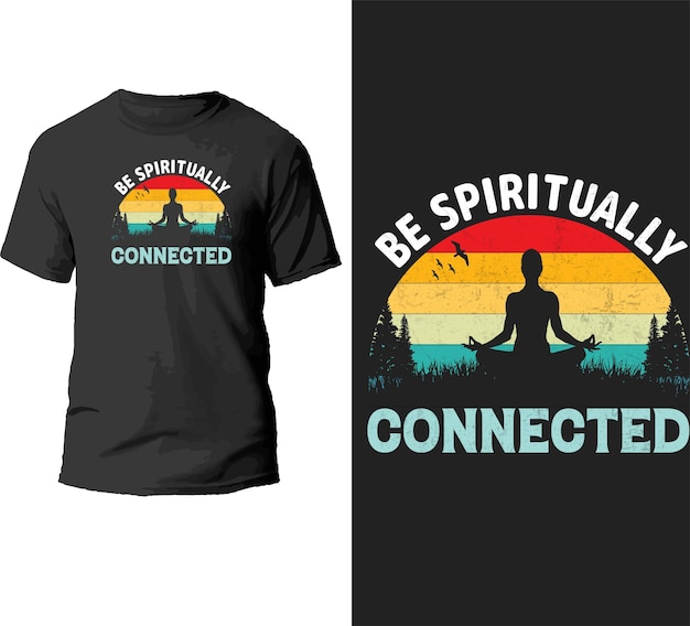 Diseño de camiseta vintage de yoga.