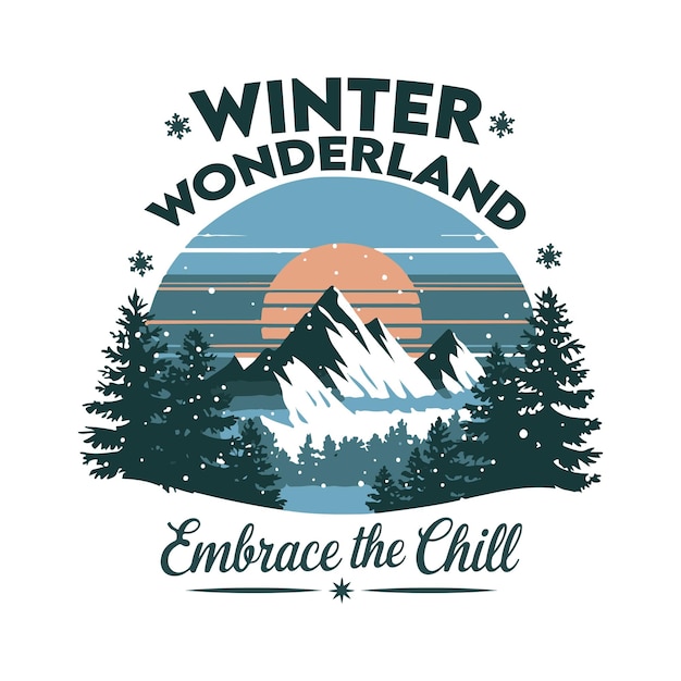 El diseño de la camiseta Winter wonderland