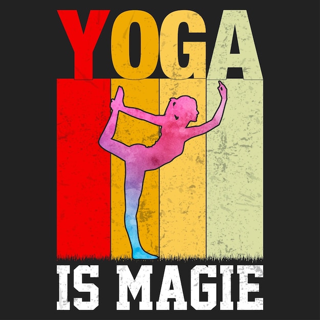 diseño de camiseta de yoga es magie