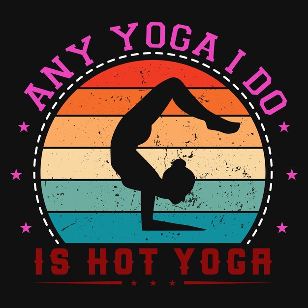 Vector diseño de camiseta de yoga