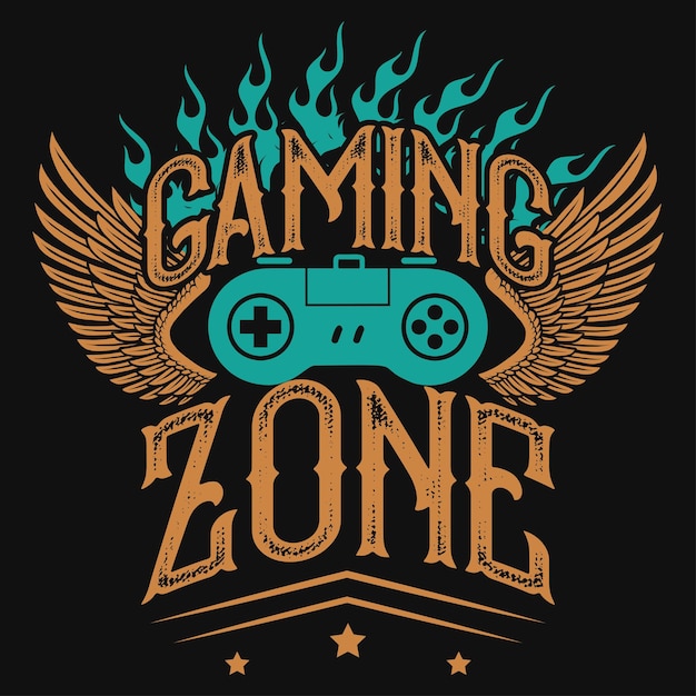 Diseño de camiseta de zona de juegos.