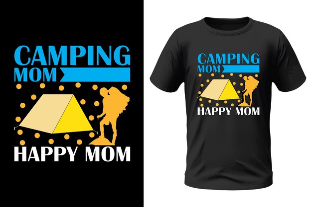 Diseño de camisetas para acampar