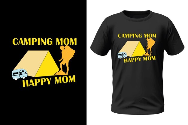 Diseño de camisetas para acampar