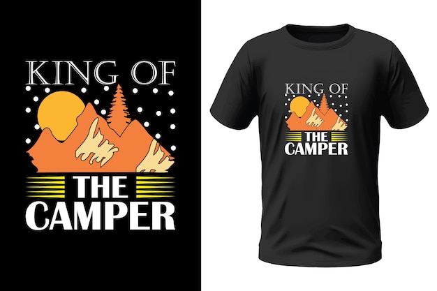 Vector diseño de camisetas para acampar