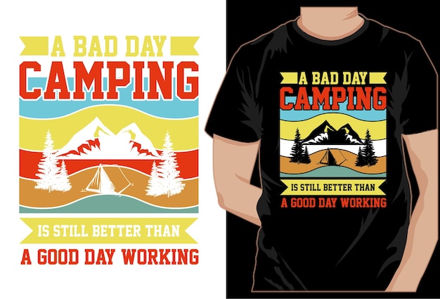 Diseño de camisetas para acampar